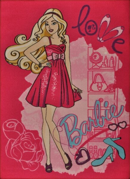 Dětský kusový koberec Barbie 04 | vícebarevný