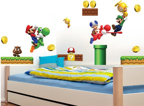 Živá Zeď Samolepka Super Mario Velikost: 72 x 60 cm