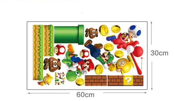 Živá Zeď Samolepka Super Mario Velikost: 72 x 60 cm