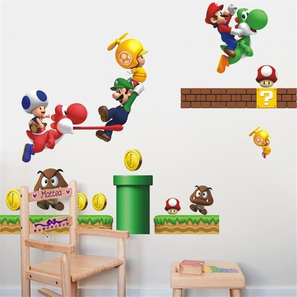 Živá Zeď Samolepka Super Mario Velikost: 72 x 60 cm