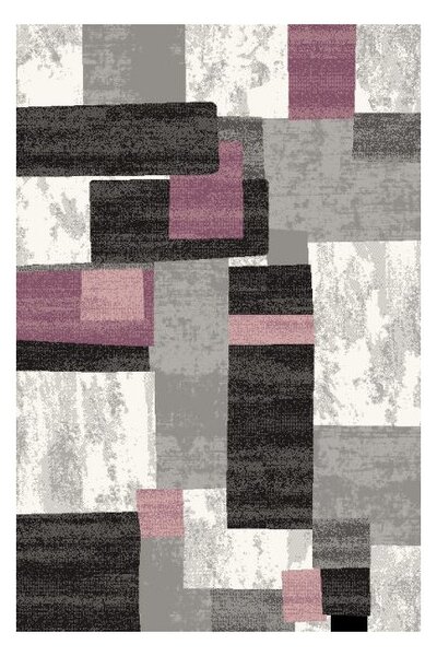 Moderní kusový koberec Tampa 4209A | šedý, růžový