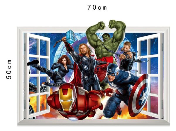 Živá Zeď Samolepka Avengers v okně