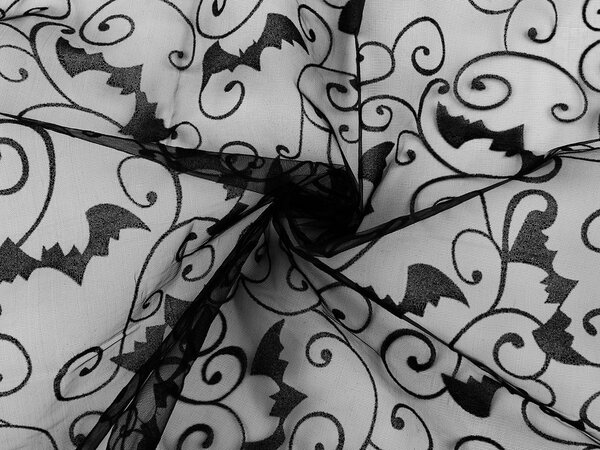 Organza netopýr METRÁŽ - 2 oranžová