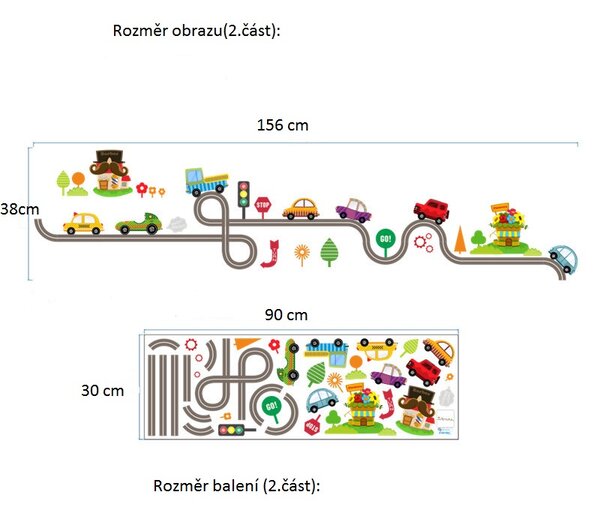 Živá Zeď Samolepka Auta na silnici