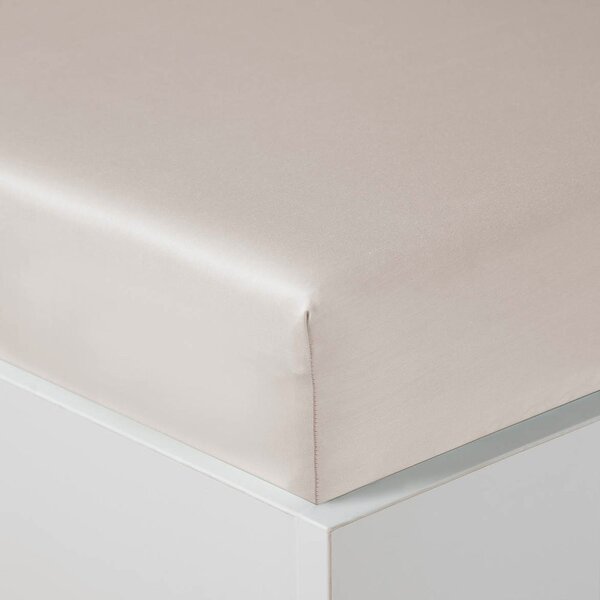Luxusní saténové prostěradlo Tencel™ – latté: 90x200cm