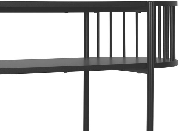 KONZOLOVÝ STOLEK, černá, kov, kompozitní dřevo, 110/39/76 cm Xora - Online Only konferenční stolky, Online Only