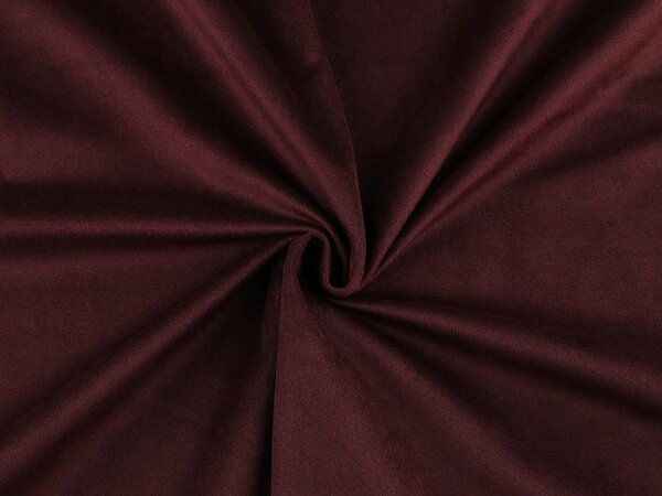 Samet velvet oděvní burgundy hladký METRÁŽ 150cm