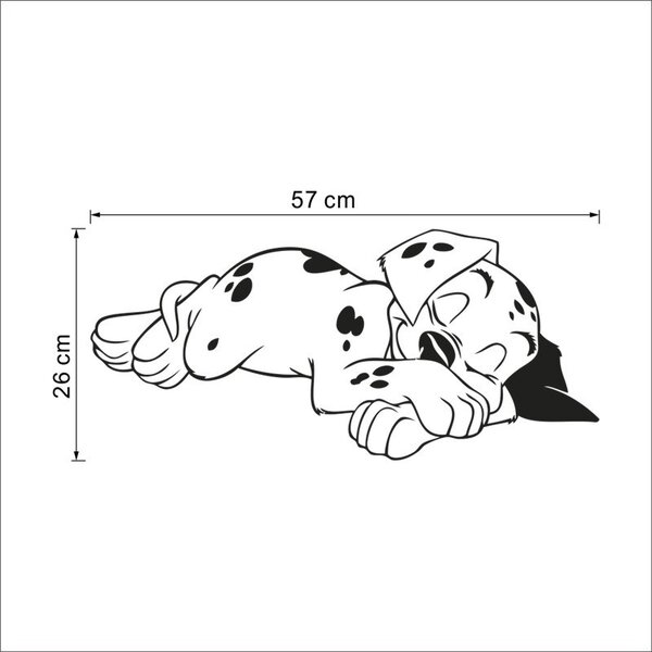 Živá Zeď Samolepka 101 Dalmatinů Spící štěně