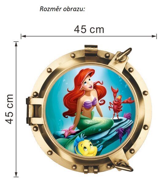 Živá Zeď Samolepka Malá mořská víla Ariel