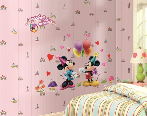 Živá Zeď Samolepka Mickey Mouse a Minnie Velikost: 75 x 120 cm
