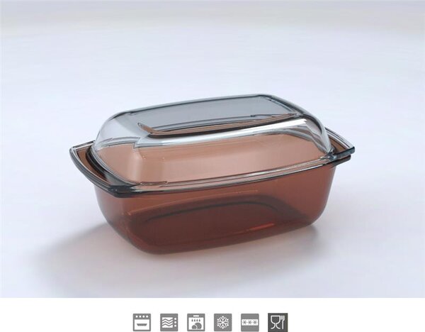 SIMAX AMBER CLEAR ZAPEKACÍ MÍSA S POKLIČKOU 3,5L+1,6L