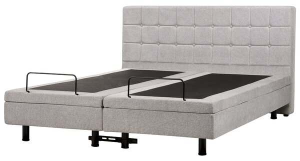 Polohovací postel Tkanina DUKE 180 x 200 cm Světle šedá