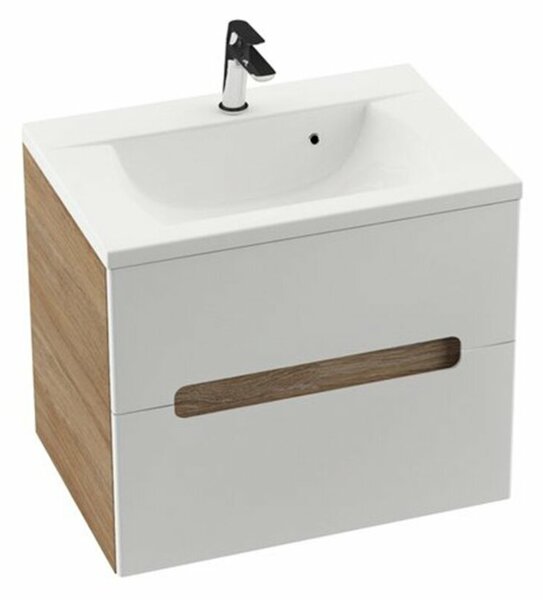 Koupelnová skříňka pod umyvadlo Ravak Classic 60x49 cm cappuccino/bílá X000000905