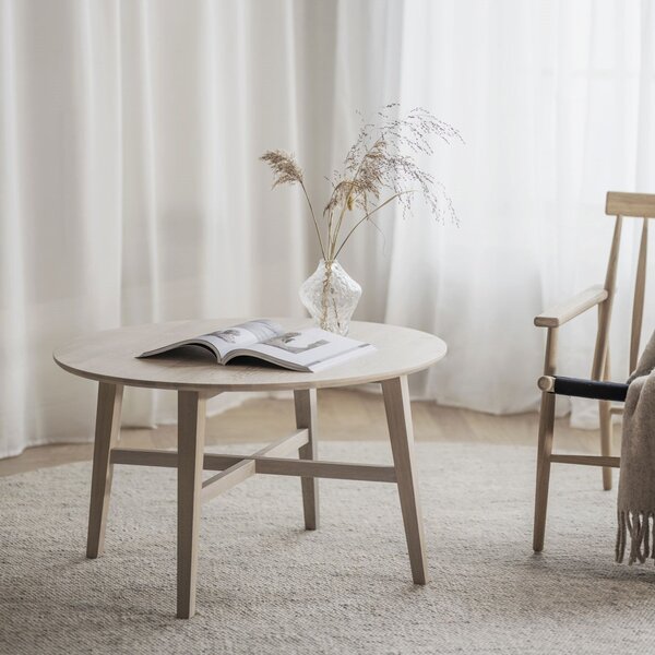 Béžový Konferenční stolek Filippa 52 × 90 × 90 cm ROWICO
