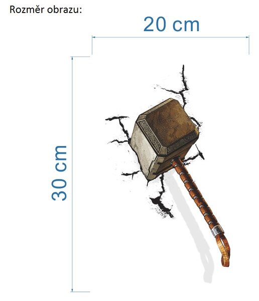 Živá Zeď Samolepka Thorovo kladivo