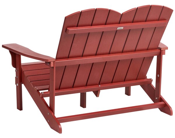 Zahradní lavice ADIRONDACK 125 cm Červená