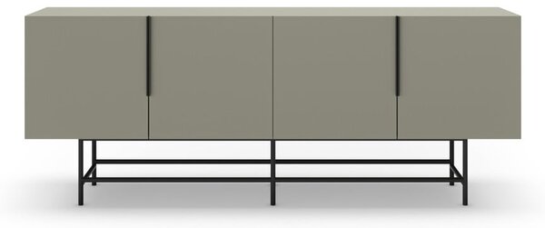 Zelenošedá nízká komoda 200x77,5 cm Eldia – Marckeric