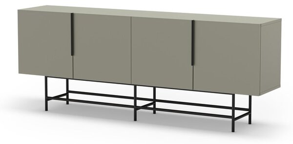 Zelenošedá nízká komoda 200x77,5 cm Eldia – Marckeric