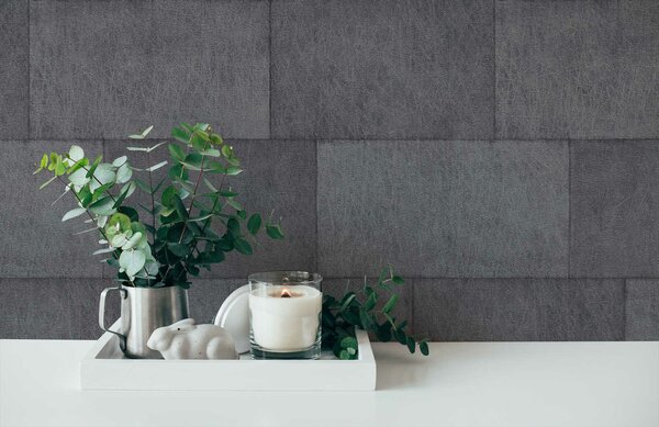 A.S. Création | Vliesová tapeta na zeď Titanium 3 38201-6 | 0,53 x 10,05 m | metalická, šedá