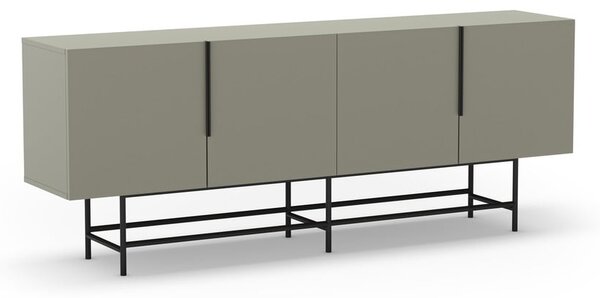 Zelenošedá nízká komoda 200x77,5 cm Eldia – Marckeric