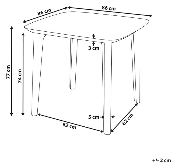 Zahradní jídelní stůl SORICO 86 cm 86 cm Šedá