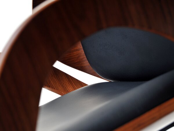 Designová židle SIGRID - ořech / černá