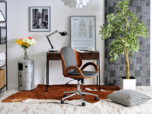Designová židle SIGRID - ořech / černá