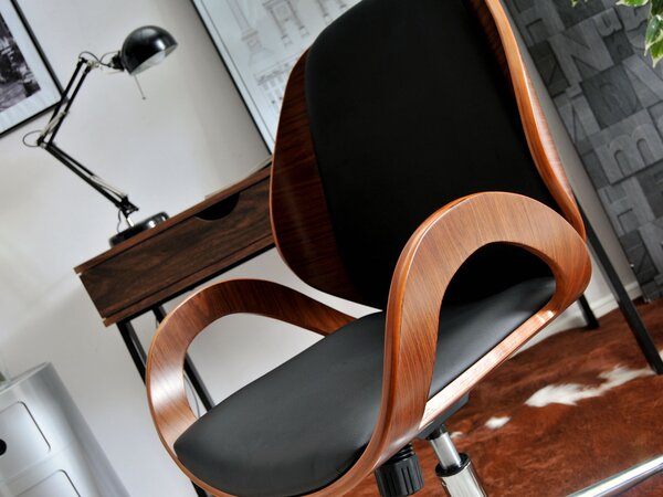 Designová židle SIGRID - ořech / černá