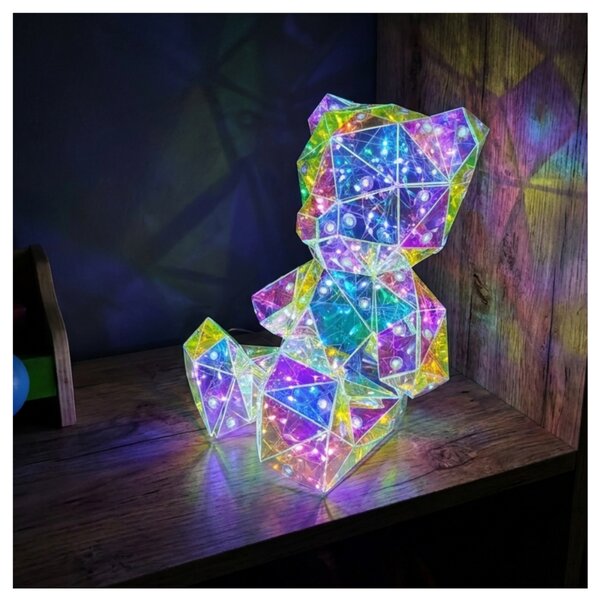 Dekorační lampa MEDVÍDEK průhledná