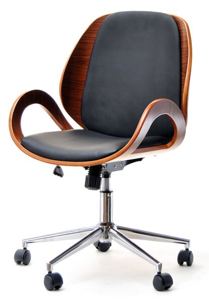 Designová židle SIGRID - ořech / černá