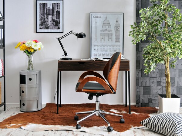 Designová židle SIGRID - ořech / černá