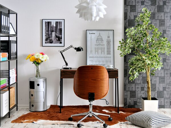 Designová židle SIGRID - ořech / černá
