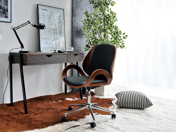 Designová židle SIGRID - ořech / černá
