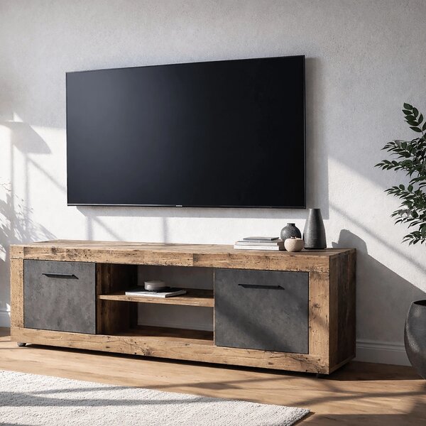 TV stolek/skříňka Blaho RTV (dub + grafit). Akce -13%
