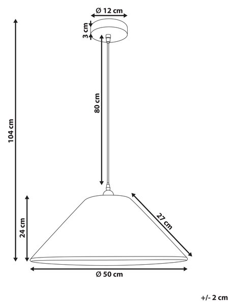 Závěsná lampa BANCAL Papírové lano Přírodní