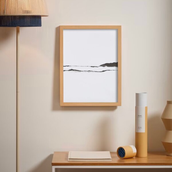 Černobílý abstraktní plakát Kave Home Istan 28 x 21 cm