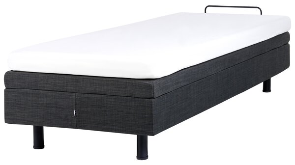 Polohovací postel bez čela Tkanina DUKE 80 x 200 cm Tmavě šedá