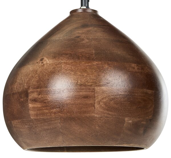 Závěsná lampa SANYATI Mangové dřevo Tmavě hnědá