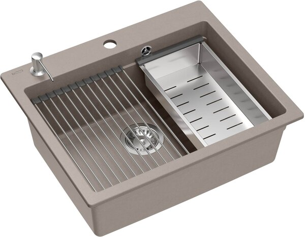 Quadron Kurt 110 dřez graniteq 59.5x50 cm béžová HCQK5052ST
