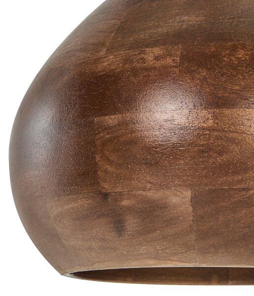 Závěsná lampa SANYATI Mangové dřevo Tmavě hnědá