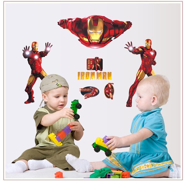 Živá Zeď 3D Samolepka Iron Man