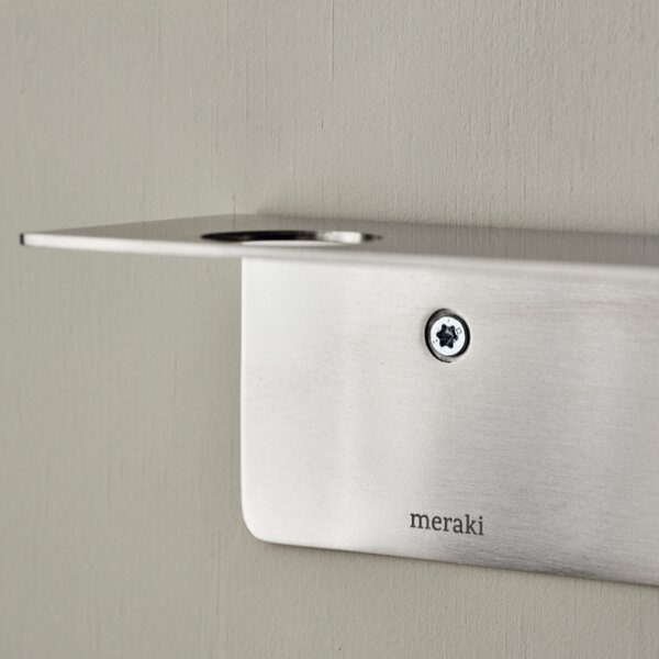 Stříbrný kovový držák s háčky Meraki Supply 50 cm