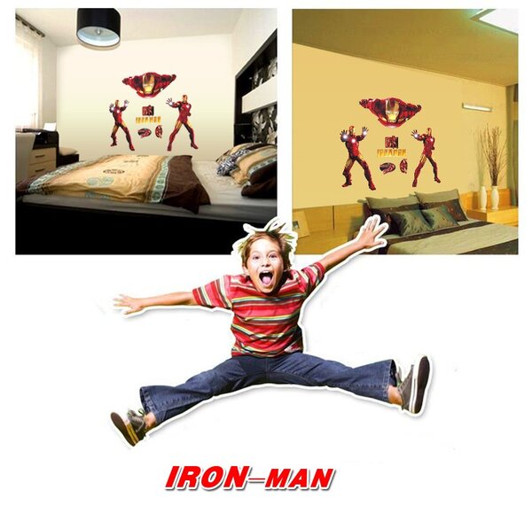 Živá Zeď 3D Samolepka Iron Man