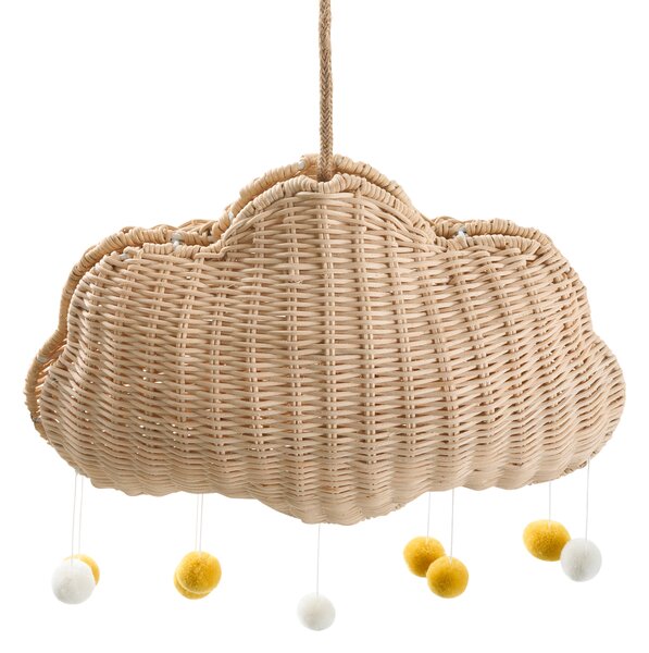 Závěsná lampa Mrak ONON Ratan Přírodní