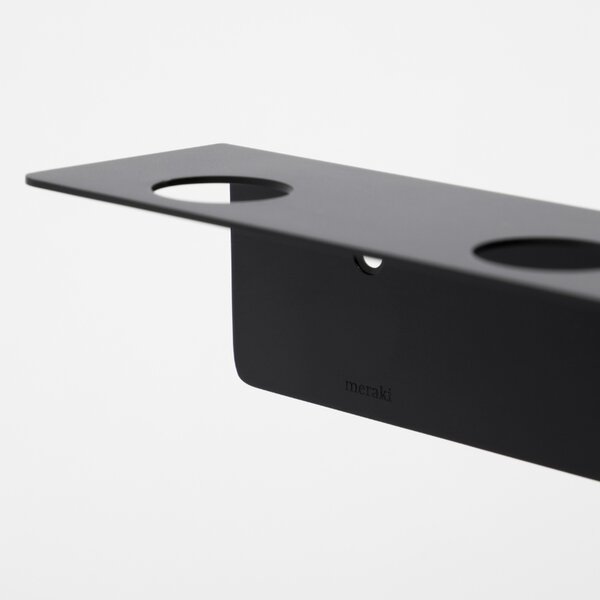Černý kovový držák s háčky Meraki Supply 50 cm