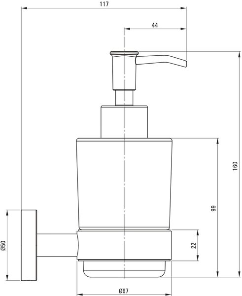 Deante Jaśmin dávkovač mýdla 200 ml černá ADJ_N421