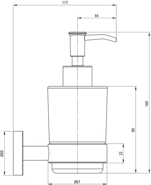 Deante Jaśmin dávkovač mýdla 200 ml chrom ADJ_0421