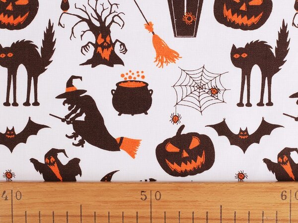 Bavlněná látka / plátno Halloween METRÁŽ