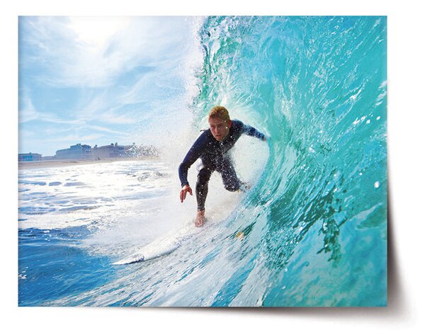 Plakát SABLIO - Surfař na vlně 60x40 cm