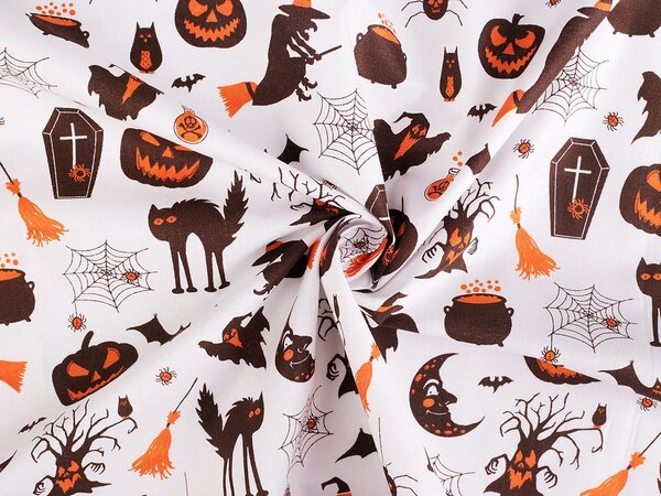 Bavlněná látka / plátno Halloween METRÁŽ